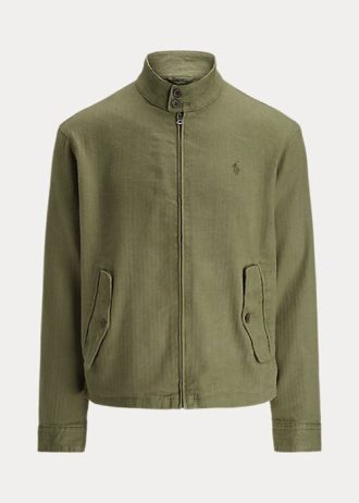 Olive Men’s Ralph Lauren Linen-Blend Herringbone Twill Jackets