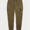 Olive Men’s Ralph Lauren Luxury Jersey Cargo Jogger  Pants