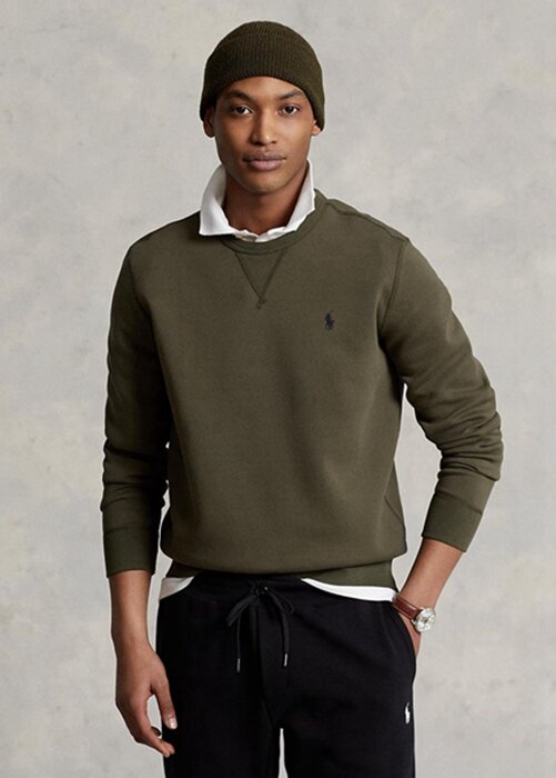 Olive Men’s Ralph Lauren Marled Double-knit Sweatshirt Olive Men’s Ralph Lauren Marled Double-knit Sweatshirt