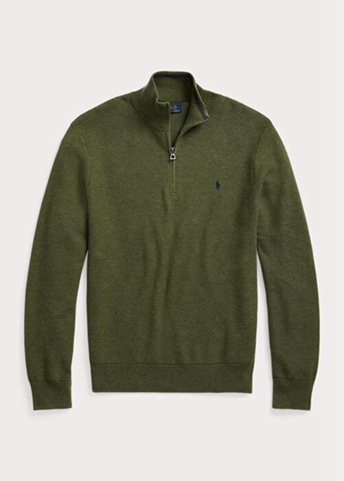 Olive Men’s Ralph Lauren Mesh-knit Cotton Quarter-zip Jumper Sweaters Olive Men’s Ralph Lauren Mesh-knit Cotton Quarter-zip Jumper Sweaters