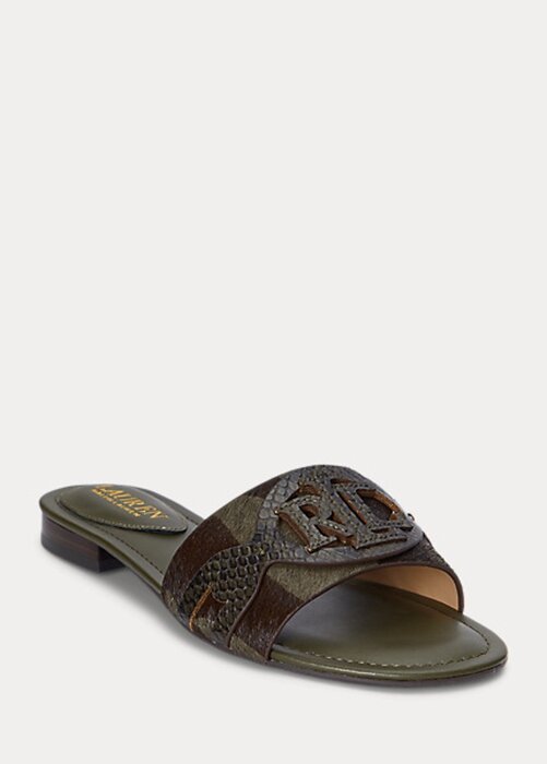 Olive Women’s Ralph Lauren Alegra Zebra-Print Haircalf Flat Shoes Olive Women’s Ralph Lauren Alegra Zebra-Print Haircalf Flat Shoes