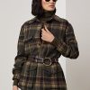 Olive Women’s Ralph Lauren Andrya Plaid Jackets