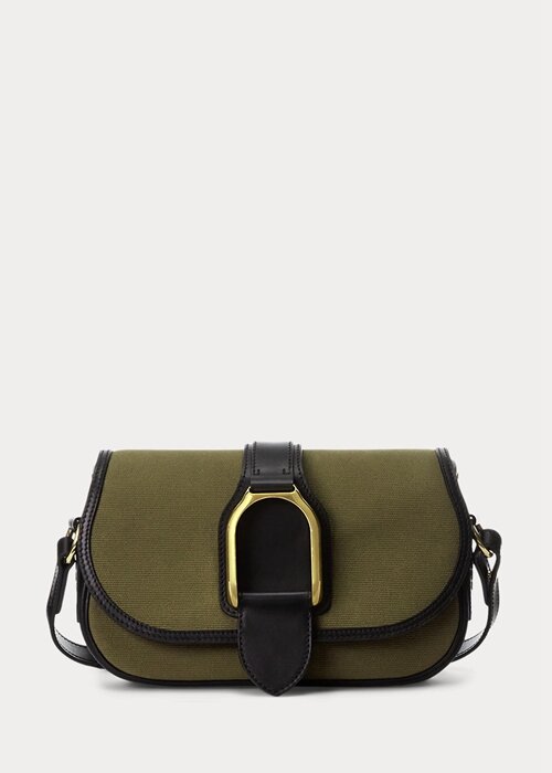 Olive Women’s Ralph Lauren Canvas & Calfskin Welington Shoulder Bags Olive Women’s Ralph Lauren Canvas & Calfskin Welington Shoulder Bags
