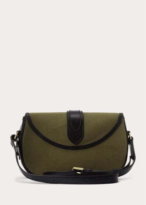 Olive Women’s Ralph Lauren Canvas & Calfskin Welington Shoulder Bags Olive Women’s Ralph Lauren Canvas & Calfskin Welington Shoulder Bags