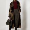 Olive Women’s Ralph Lauren Harmon Patchwork Shearling Coats Olive Women’s Ralph Lauren Harmon Patchwork Shearling Coats