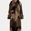 Olive Women’s Ralph Lauren Harmon Patchwork Shearling Coats Olive Women’s Ralph Lauren Harmon Patchwork Shearling Coats