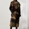 Olive Women’s Ralph Lauren Harmon Patchwork Shearling Coats Olive Women’s Ralph Lauren Harmon Patchwork Shearling Coats