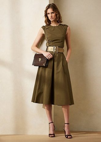 Olive Women’s Ralph Lauren Omeria Cotton Day Dress