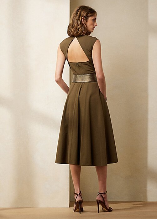 Olive Women’s Ralph Lauren Omeria Cotton Day Dress Olive Women’s Ralph Lauren Omeria Cotton Day Dress