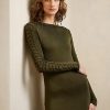 Olive Women’s Ralph Lauren Silk Long-Sleeve Evening Dress Olive Women’s Ralph Lauren Silk Long-Sleeve Evening Dress