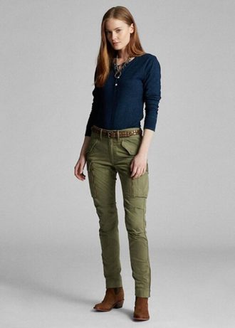 Olive Women’s Ralph Lauren Stretch Skinny Cargo  Pants