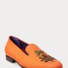 Orange Men’s Ralph Lauren Alonzo Embroidered Linen Dress Shoes Orange Men’s Ralph Lauren Alonzo Embroidered Linen Dress Shoes