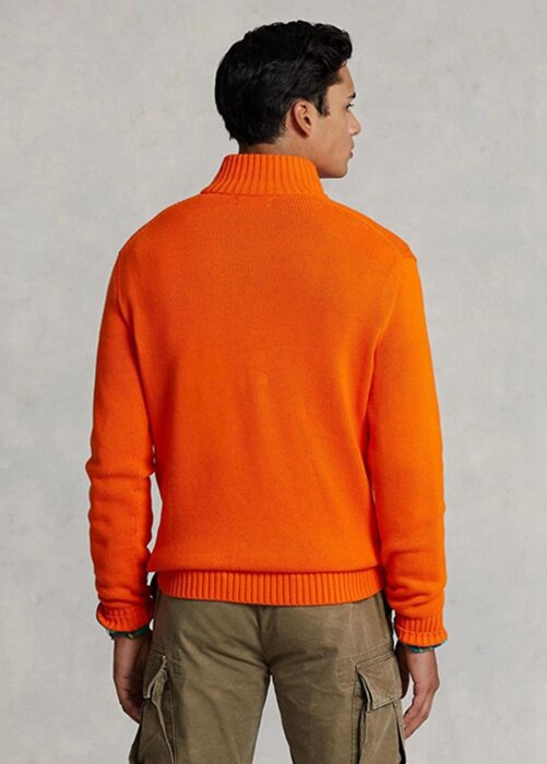 Orange Men’s Ralph Lauren Cotton Quarter-zip Jumper Sweaters Orange Men’s Ralph Lauren Cotton Quarter-zip Jumper Sweaters