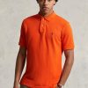 Orange Men’s Ralph Lauren Custom Slim Fit Mesh Polo Shirts