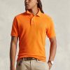 Orange Men’s Ralph Lauren Custom Slim Fit Mesh Polo Shirts