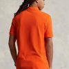 Orange Men’s Ralph Lauren Custom Slim Fit Mesh Polo Shirts