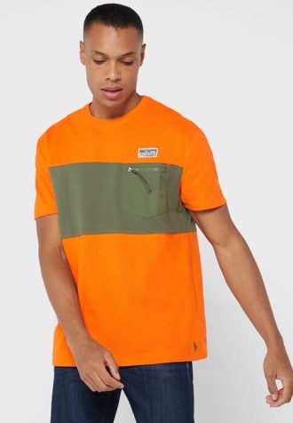 Orange Men’s Ralph Lauren Logo Crew Neck T Shirts