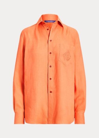 Orange Women’s Ralph Lauren Adrien Linen Shirts