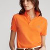 Orange Women’s Ralph Lauren Classic Fit Mesh Polo Shirts Orange Women’s Ralph Lauren Classic Fit Mesh Polo Shirts