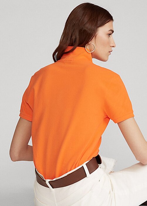 Orange Women’s Ralph Lauren Classic Fit Mesh Polo Shirts Orange Women’s Ralph Lauren Classic Fit Mesh Polo Shirts