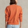 Orange Women’s Ralph Lauren Fleece Crewneck Pullover Sweatshirts