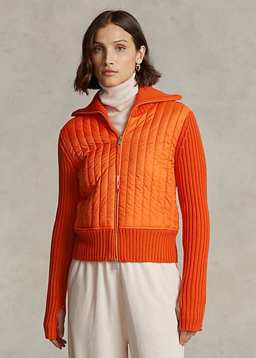 Orange Women’s Ralph Lauren Hybrid Funnelneck Jackets Orange Women’s Ralph Lauren Hybrid Funnelneck Jackets