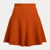 Orange Women’s Ralph Lauren Merino Wool-Blend Flared Skirts