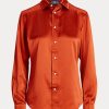 Orange Women’s Ralph Lauren Mulberry Silk Shir Shirts Orange Women’s Ralph Lauren Mulberry Silk Shir Shirts