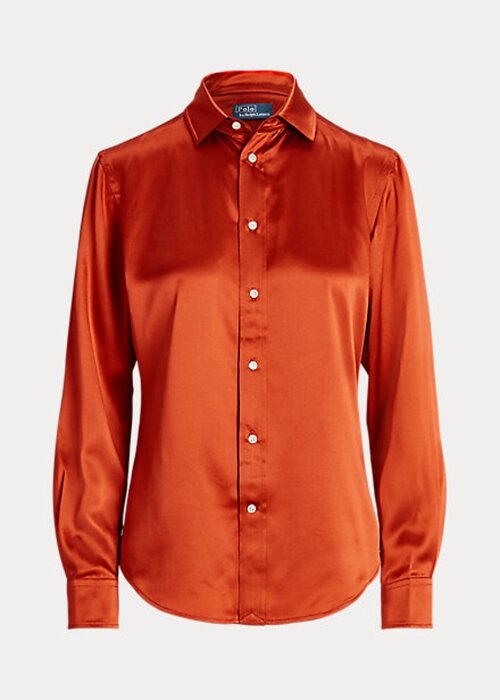 Orange Women’s Ralph Lauren Mulberry Silk Shir Shirts Orange Women’s Ralph Lauren Mulberry Silk Shir Shirts