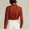 Orange Women’s Ralph Lauren Relaxed Fit Linen Shirts