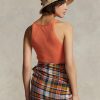 Orange Women’s Ralph Lauren Rib-knit Cotton Tanks