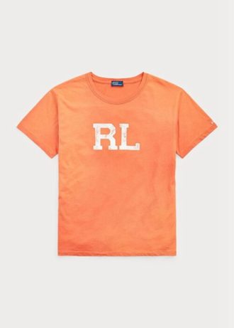 Orange Women’s Ralph Lauren Rl Logo Jersey  T Shirts