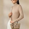 Pale Honey Women’s Ralph Lauren Calf-Suede Soft Ricky 18 Handbag