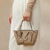 Pale Honey Women’s Ralph Lauren Calf-Suede Soft Ricky 18 Handbag
