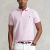 Pink Men’s Ralph Lauren Custom Slim Fit Mesh Polo Shirts