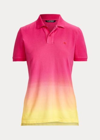 Pink / Orange / Yellow Women’s Ralph Lauren Dip-Dyed Piqué Polo Shirts