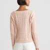 Pink Women’s Ralph Lauren Aran-Knit Cotton Boatneck Sweaters Pink Women’s Ralph Lauren Aran-Knit Cotton Boatneck Sweaters