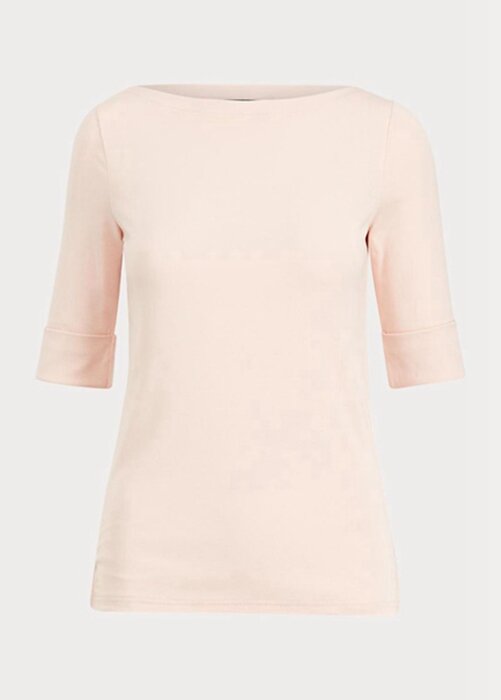 Pink Women’s Ralph Lauren Cotton Boatneck Tops Pink Women’s Ralph Lauren Cotton Boatneck Tops