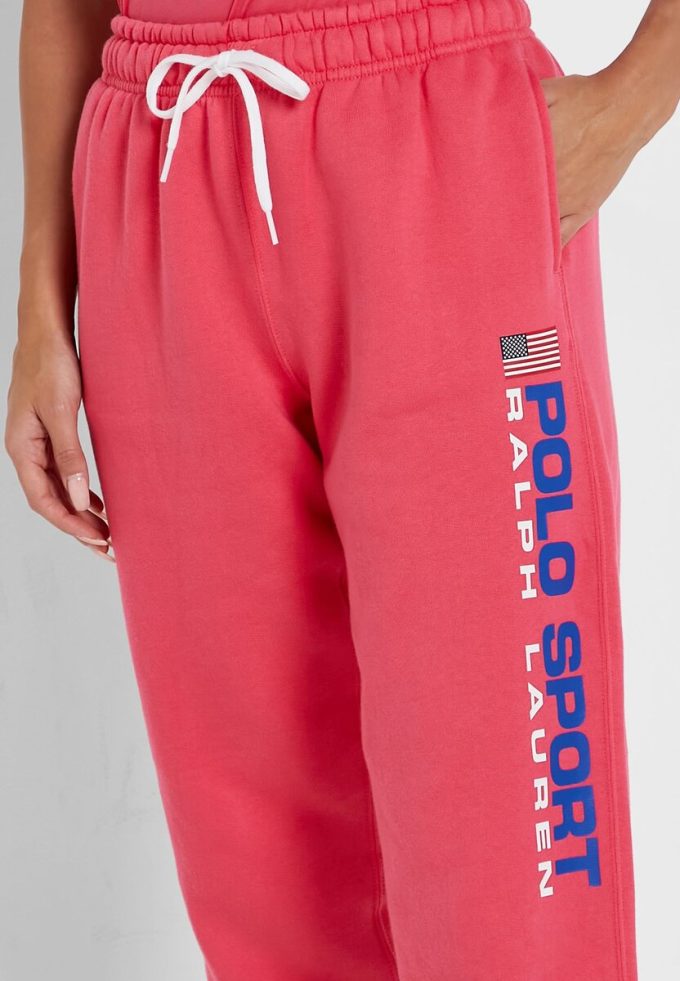 Pink Women’s Ralph Lauren High Waist Ankle Sweatpants