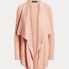 Pink Women’s Ralph Lauren Linen-Cotton Cable-Knit Cardigan Sweaters Pink Women’s Ralph Lauren Linen-Cotton Cable-Knit Cardigan Sweaters