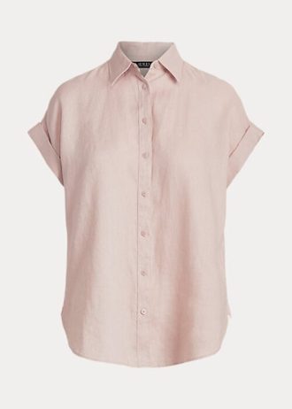 Pink Women’s Ralph Lauren Linen Dolman-Sleeve Shirts