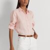 Pink Women’s Ralph Lauren Linen Shirts Pink Women’s Ralph Lauren Linen Shirts