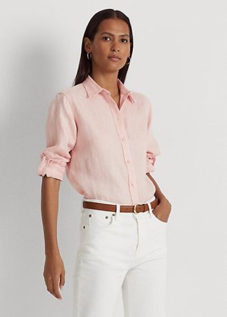 Pink Women’s Ralph Lauren Linen   Shirts