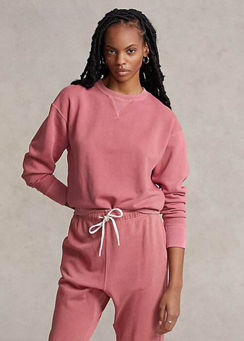 Pink Women’s Ralph Lauren Organic Cotton Crewneck Sweatshirts Pink Women’s Ralph Lauren Organic Cotton Crewneck Sweatshirts