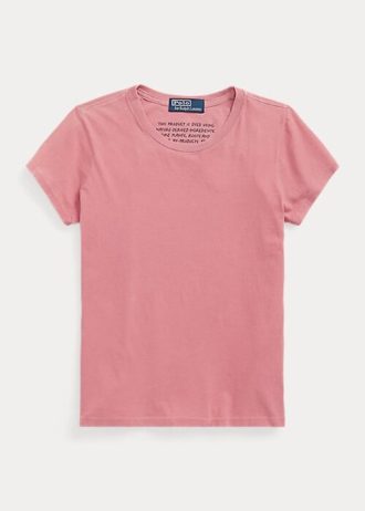 Pink Women’s Ralph Lauren Organic Cotton Crewneck T Shirts