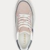 Pink Women’s Ralph Lauren Reaghan Logo Jacquard & Leather Sneakers