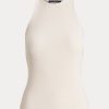 Pink Women’s Ralph Lauren Ribbed Cotton Tank Tops Pink Women’s Ralph Lauren Ribbed Cotton Tank Tops