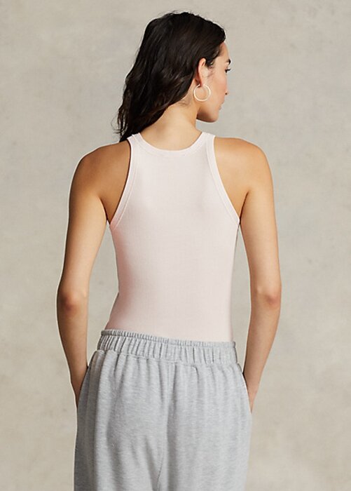 Pink Women’s Ralph Lauren Ribbed Cotton Tank Tops Pink Women’s Ralph Lauren Ribbed Cotton Tank Tops