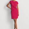 Pink Women’s Ralph Lauren Stretch Jersey Short-Sleeve Dress