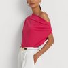 Pink Women’s Ralph Lauren Stretch Jersey Tops Pink Women’s Ralph Lauren Stretch Jersey Tops
